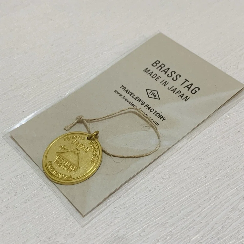 Traveler's Factory JAPAN Mt Fuji Notebook Brass Tag Charm NEW